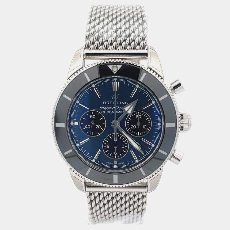 Pre Owned Breitling Superocean Heritage AB0162121C1A1 Automatic Blue Stainless Steel Men’s Wristwatch 44 mm