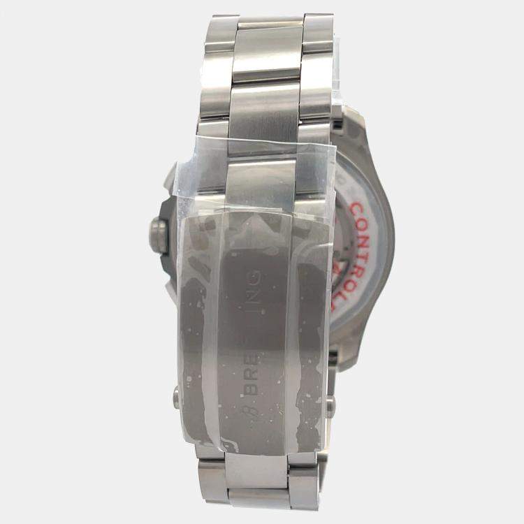 Pre Owned Breitling Super Avenger EB0148101C1E1 Automatic Blue Stainless Steel Men’s Wristwatch 46 mm