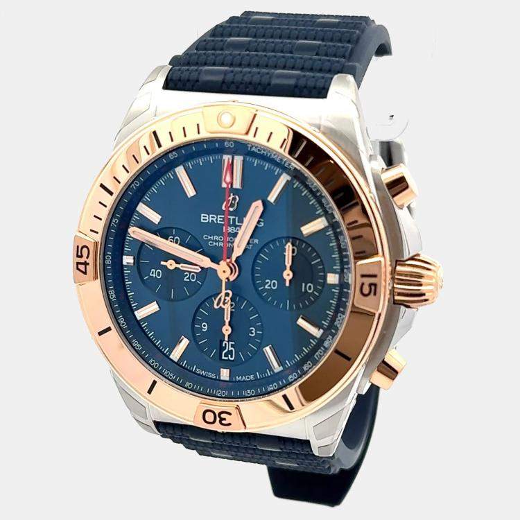 Pre Owned Breitling Chronomat UB0134101C1S1 Automatic Blue Stainless Steel Men’s Wristwatch 42 mm