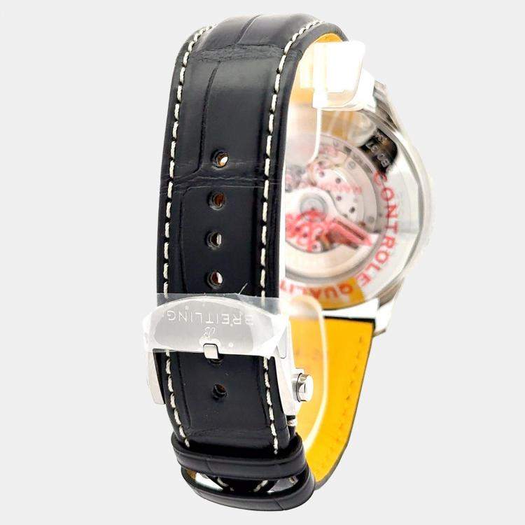 Pre Owned Breitling Navitimer AB0137241L1P1 Automatic Green Stainless Steel Men’s Wristwatch 46 mm