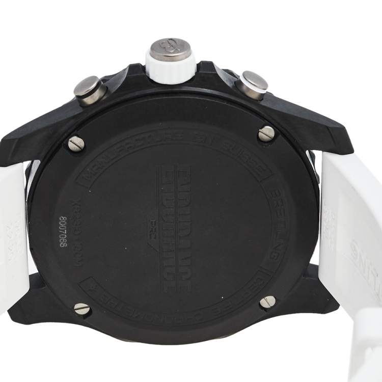 Pre Owned Breitling Black Breitlight Rubber Endurance Pro X82310 Men's Wristwatch 44 mm