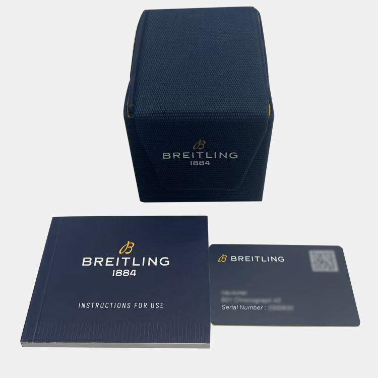 Pre Owned Breitling Aviator AB01192A1L1X1 Automatic Green Stainless Steel Men’s Wristwatch 43mm