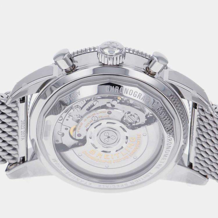Pre Owned Breitling Blue Stainless Steel Superocean AB0162161C1A1 Automatic Men's Wristwatch 44 mm