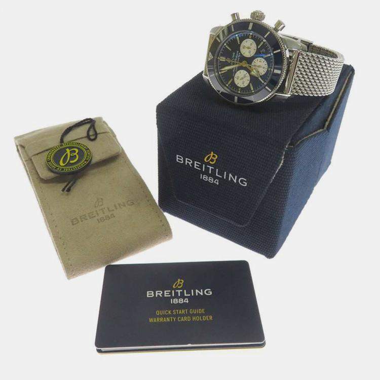 Pre Owned Breitling Blue Stainless Steel Superocean AB0162161C1A1 Automatic Men's Wristwatch 44 mm