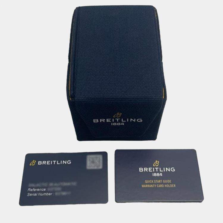 مملوكة مسبقًا Breitling Black Stainless Steel Premier A13315351B1P2 Automatic Men's Wristwatch 42 mm
