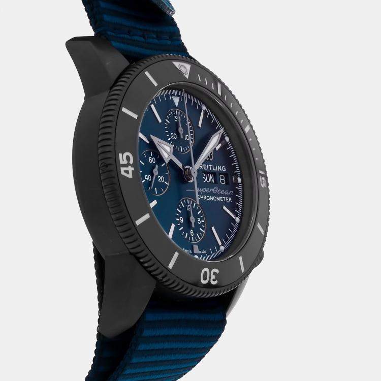 Pre Owned Breitling Blue Stainless Steel Superocean M133132A1C1W1 Automatic Men's Wristwatch 44 mm