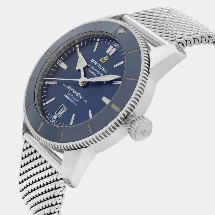 Pre Owned Breitling Blue Stainless Steel Superocean Heritage II AB2010161C1A1 Automatic  Men's Wristwatch 42mm
