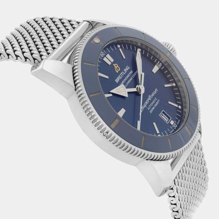 Pre Owned Breitling Blue Stainless Steel Superocean Heritage II AB2010161C1A1 Automatic  Men's Wristwatch 42mm