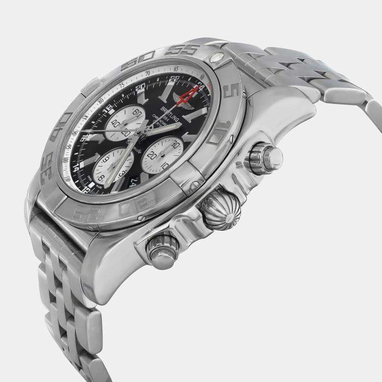 Pre Owned Breitling Black Stainless Steel Chronomat GMT AB041012/BA69SS Automatic  Men's Wristwatch 47mm