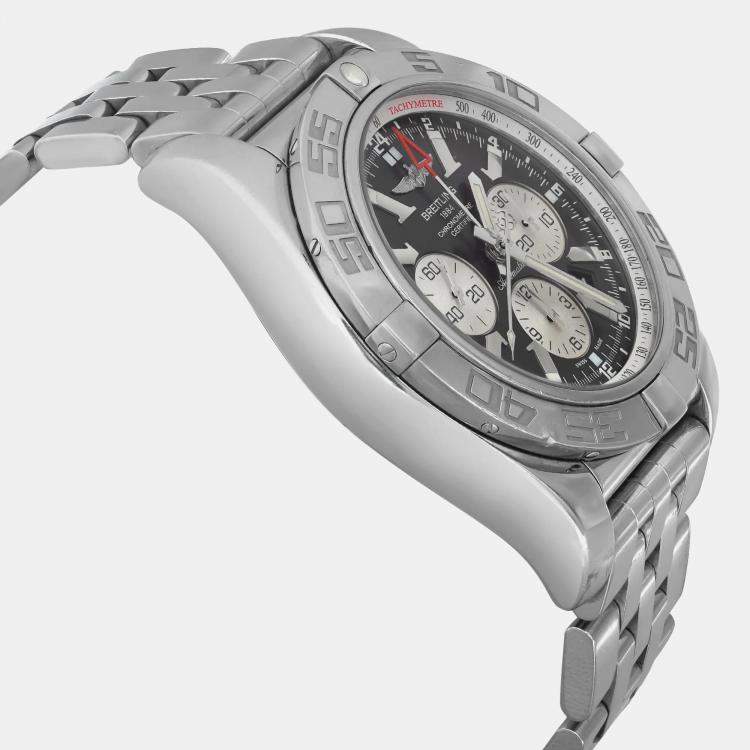 Pre Owned Breitling Black Stainless Steel Chronomat GMT AB041012/BA69SS Automatic  Men's Wristwatch 47mm