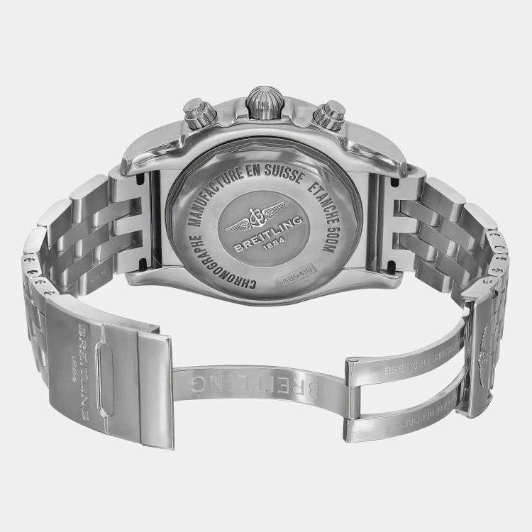 Pre Owned Breitling Black Stainless Steel Chronomat GMT AB041012/BA69SS Automatic  Men's Wristwatch 47mm