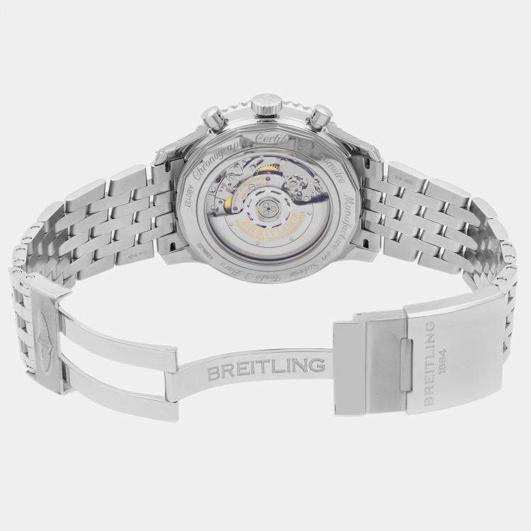 Pre Owned Breitling Black Stainless Steel Navitimer 1 AB0127211B1A1 Automatic Men's Wristwatch 46 mm