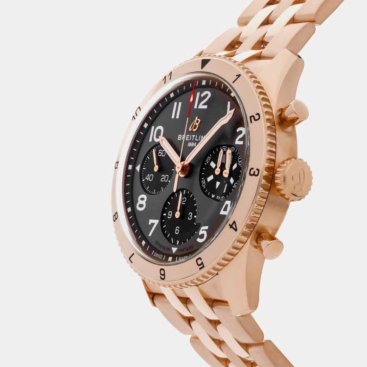 Pre Owned Breilting Classic Avi Chronograph P-51 Mustang R233801A1B1R1 42 mm Automatic Men's Wristwatch 42MM