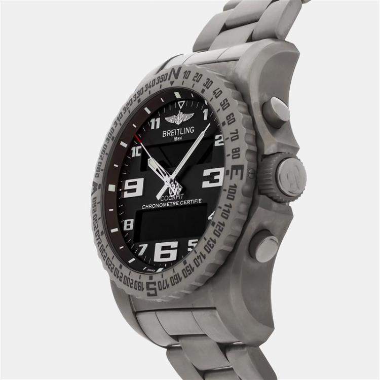 Pre Owned Breitling Cockpit B50 EB5010B1/M532 Quartz Titanium Gray Dial Men's Wristwatch 46mm