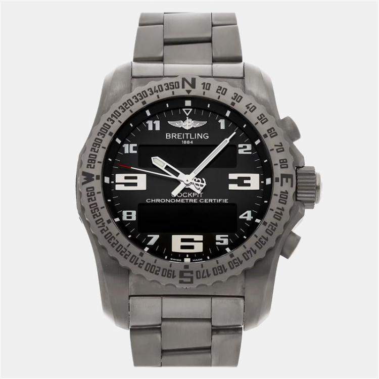 Pre Owned Breitling Cockpit B50 EB5010B1/M532 Quartz Titanium Gray Dial Men's Wristwatch 46mm