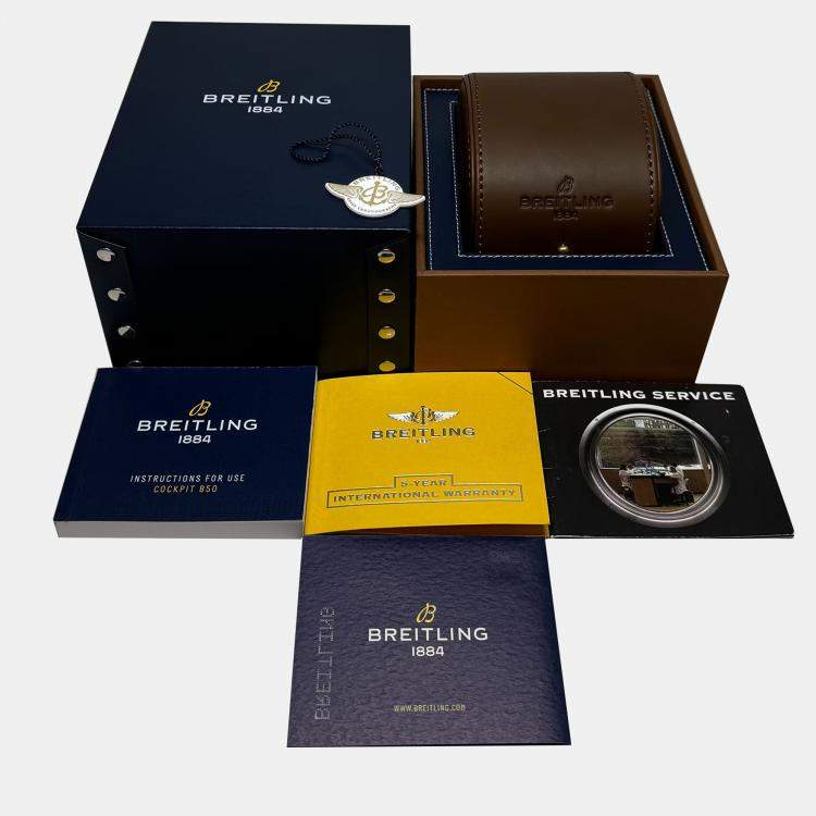 Pre Owned Breitling Cockpit B50 EB5010B1/M532 Quartz Titanium Gray Dial Men's Wristwatch 46mm