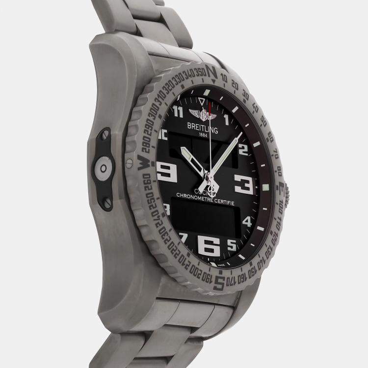 Pre Owned Breitling Cockpit B50 EB5010B1/M532 Quartz Titanium Gray Dial Men's Wristwatch 46mm