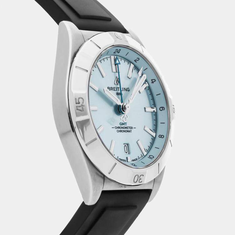 Pre Owned Breitling Chronomat P32398101C1S1 Automatic Stainless Steel Ice Blue Dial Men's Wristwatch 42mm