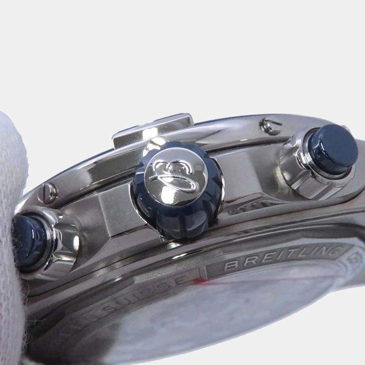 Pre Owned Breitling Blue Stainless Steel Super Chronomat AB0136161C1A1/AB0136 Automatic Men's Wristwatch 44 mm