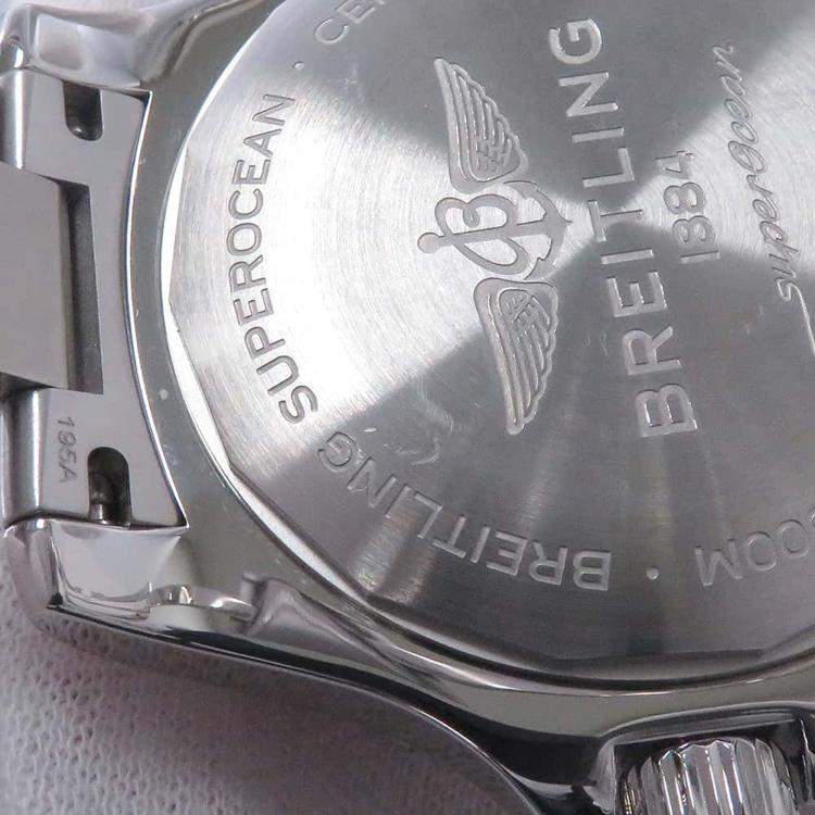 Pre Owned Breitling Black Stainless Steel Superocean A17366021B1A1 Automatic Men's Wristwatch 42 mm