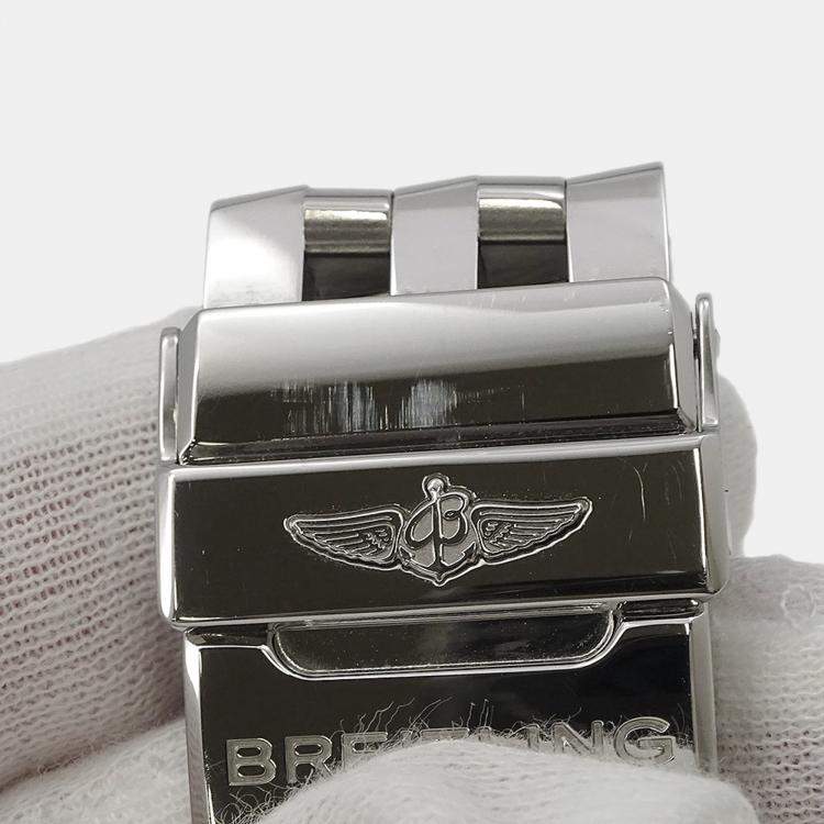 Pre Owned Breitling Black MOP Stainless Steel Chronomat AB01114K/BD34 Automatic Chronograph Men's Wristwatch 44 mm