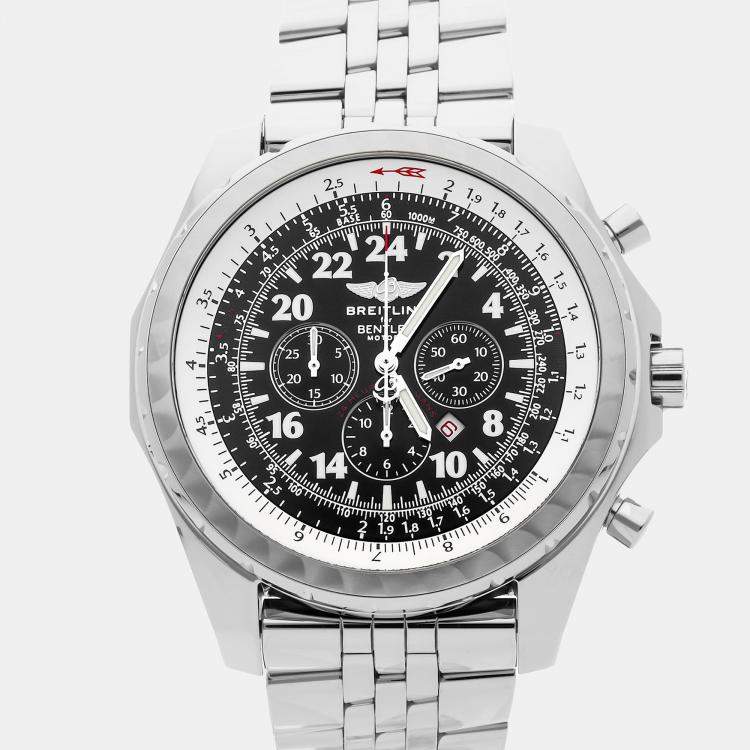 Pre Owned Breitling Bentley Le Mans Limited Edition A2236212/B699 Automatic Stainless Steel Black Dial Men's Wristwatch 48.7mm