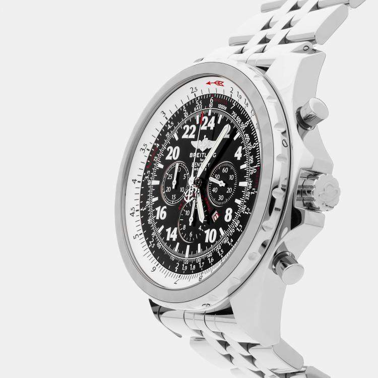 Pre Owned Breitling Bentley Le Mans Limited Edition A2236212/B699 Automatic Stainless Steel Black Dial Men's Wristwatch 48.7mm