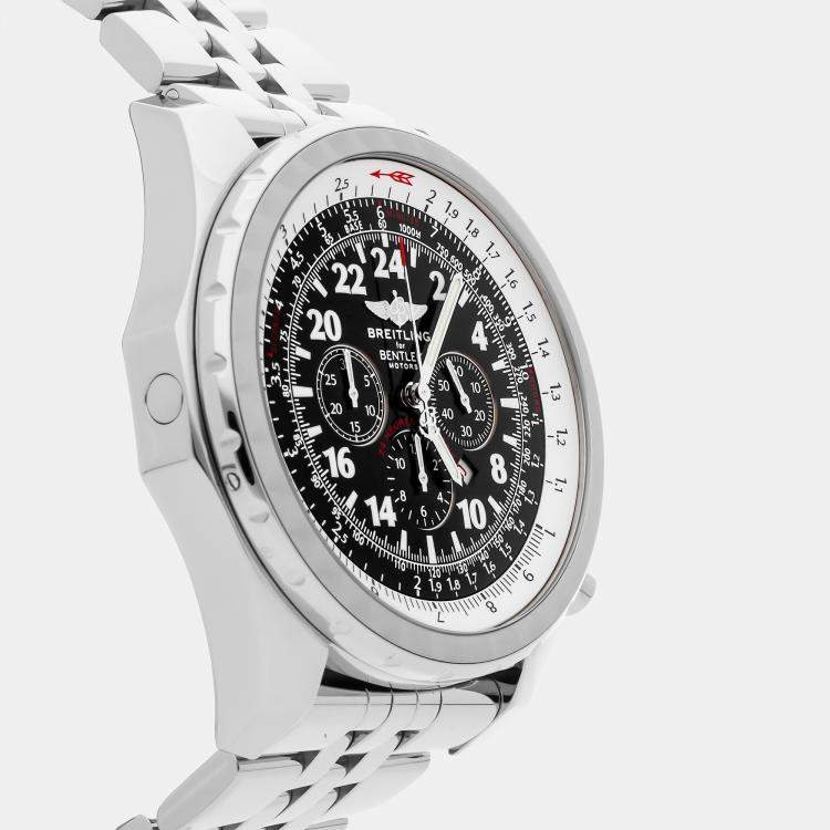 Pre Owned Breitling Bentley Le Mans Limited Edition A2236212/B699 Automatic Stainless Steel Black Dial Men's Wristwatch 48.7mm