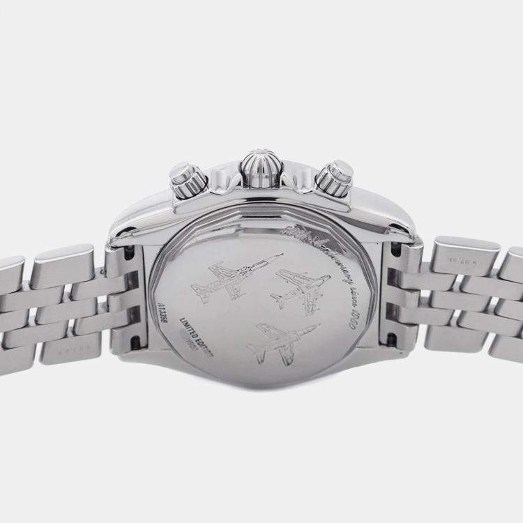 Pre Owned Breitling Chronomat A156CBIPA Automatic Blue Stainless Steel Chronograph Men's Wristwatch 43 mm