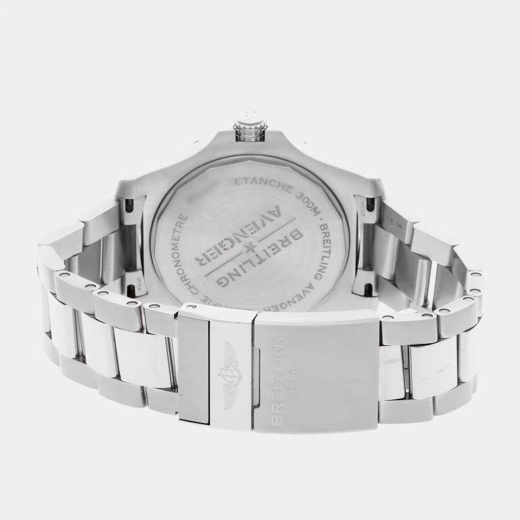 Pre Owned Breitling Avenger A17318101L1X1 Automatic Stainless Steel Green Dial Men's Wristwatch 45mm