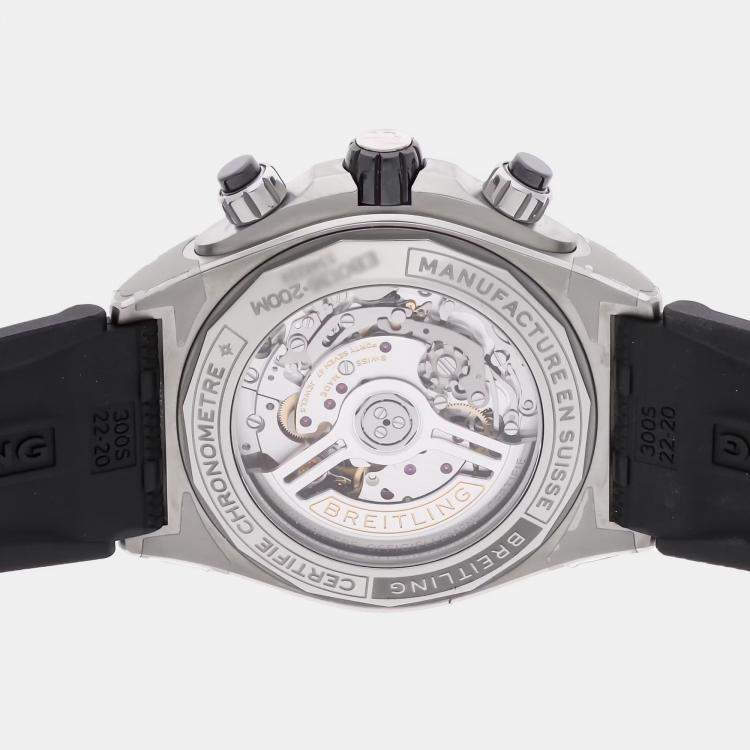 Pre Owned Breitling Super Chronomat B01 EB0136251M1S1 Automatic Black Titanium Men’s Wristwatch 44mm