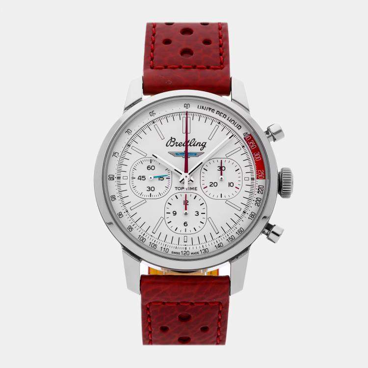 Pre Owned Breitling Top Time B01 Ford Thunderbird AB01766A1A1X1 Automatic Red Stainless Steel Men’s Wristwatch 41mm