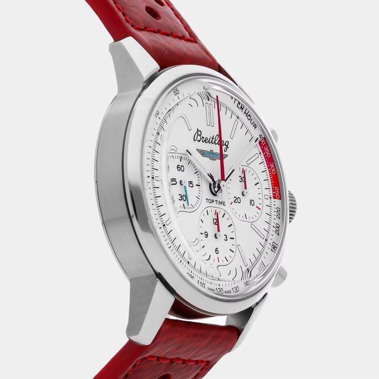 Pre Owned Breitling Top Time B01 Ford Thunderbird AB01766A1A1X1 Automatic Red Stainless Steel Men’s Wristwatch 41mm