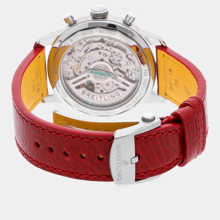 Pre Owned Breitling Top Time B01 Ford Thunderbird AB01766A1A1X1 Automatic Red Stainless Steel Men’s Wristwatch 41mm