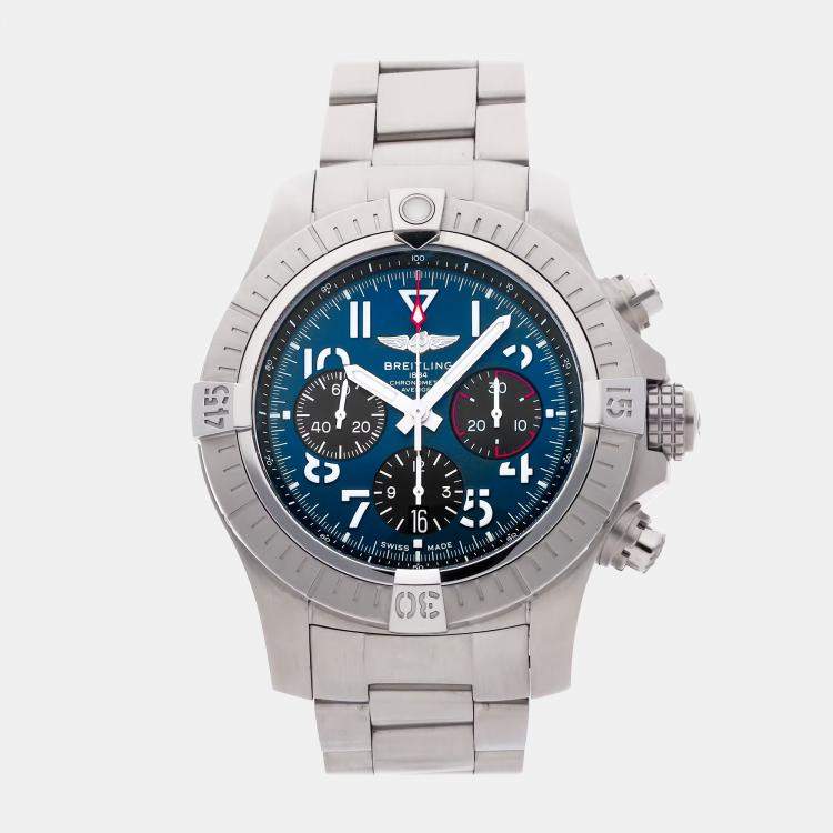 Pre Owned Breitling Avenger B01 Chronograph AB01821A1C1A1 Automatic Blue Stainless Steel Men's Wristwatch 45mm