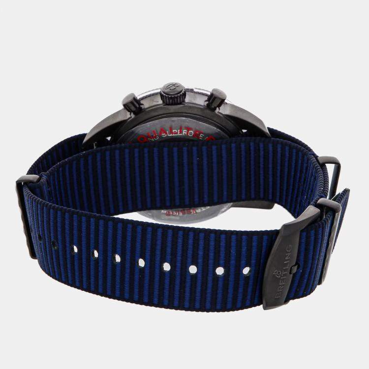 Pre Owned Breitling Superocean Heritage Chronograph Outerknown M133132A1C1W1 Automatic Blue DLC-coated Stainless Steel Men's Wristwatch 44mm