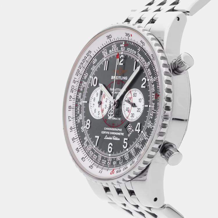 Pre Owned Breitling Navitimer Heritage Limited Edition A35360U5/F522 Automatic Grey Stainless Steel Men's Wristwatch 43mm