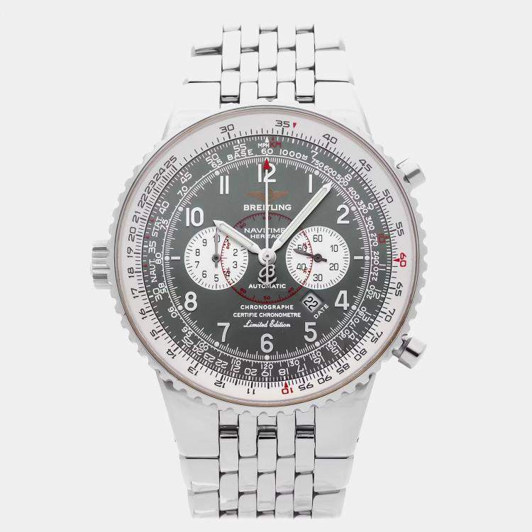 Pre Owned Breitling Navitimer Heritage Limited Edition A35360U5/F522 Automatic Grey Stainless Steel Men's Wristwatch 43mm