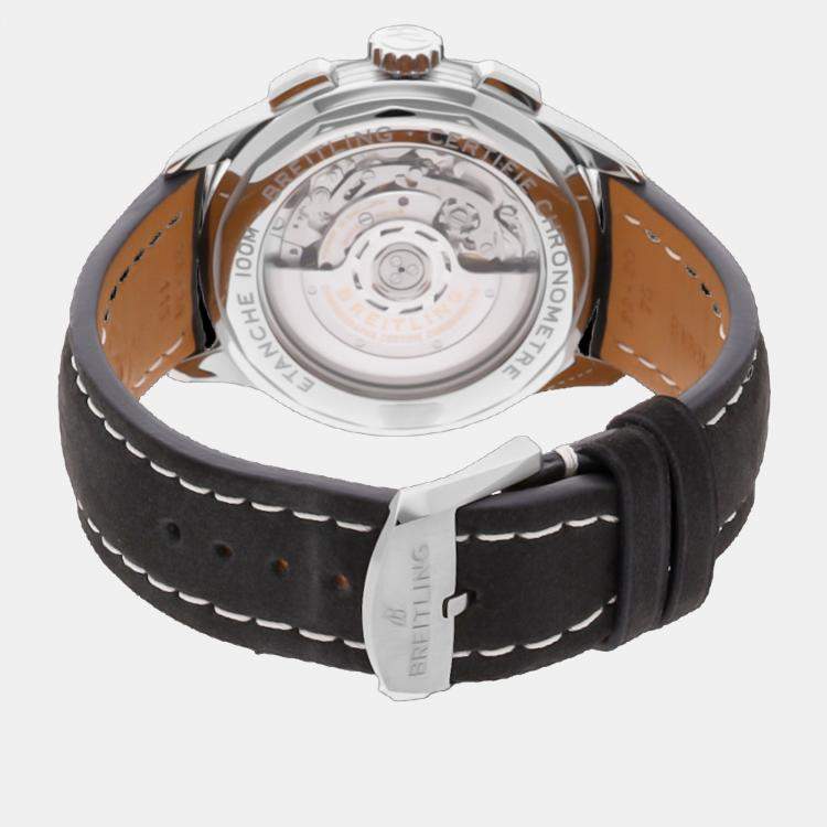 Pre Owned Breitling Premier B01 Chronograph AB0118221G1X2 Automatic Silver Stainless Steel Men’s Wristwatch 42mm