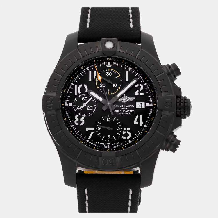 Pre Owned Breitling Avenger V13317101B1X2 Automatic Black Titanium Men’s Wristwatch 45 mm