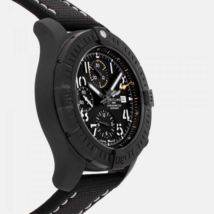 Pre Owned Breitling Avenger V13317101B1X2 Automatic Black Titanium Men’s Wristwatch 45 mm