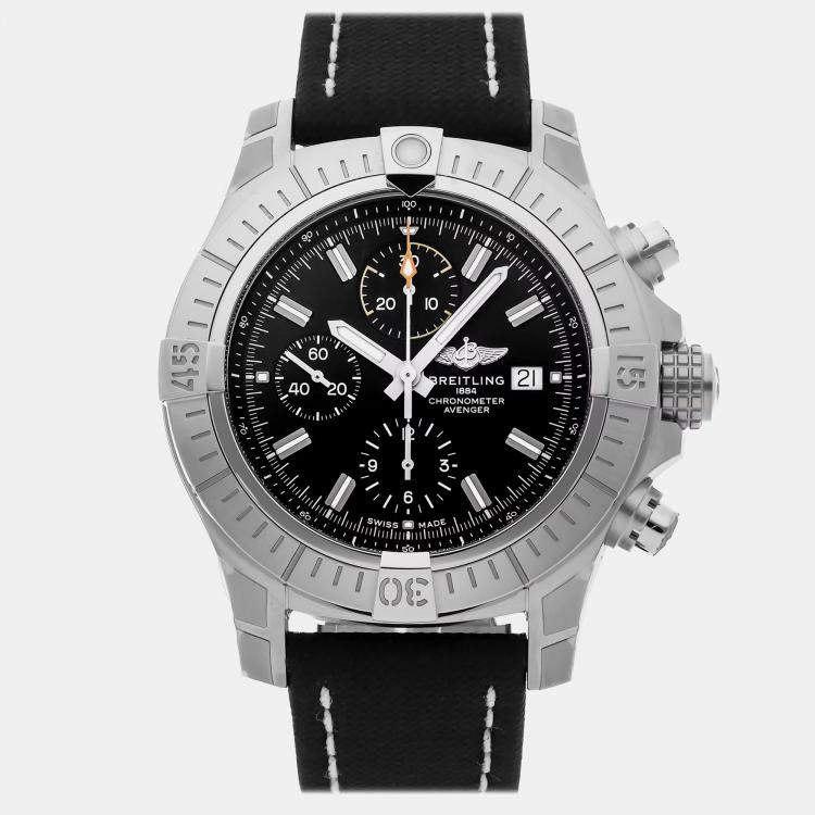 Pre Owned Breitling Avenger A13317101B1X1 Automatic Black Stainless Steel Men’s Wristwatch 45 mm
