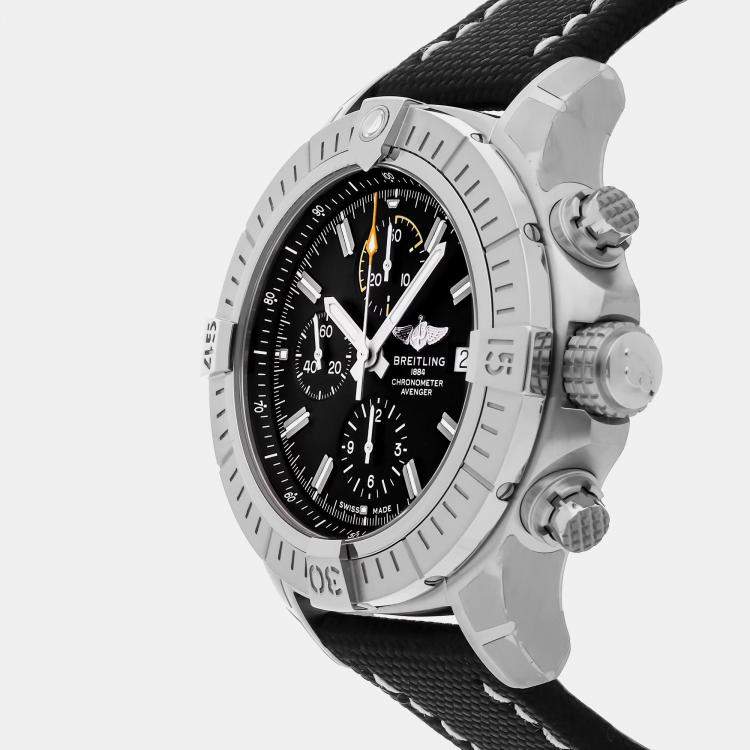 Pre Owned Breitling Avenger A13317101B1X1 Automatic Black Stainless Steel Men’s Wristwatch 45 mm