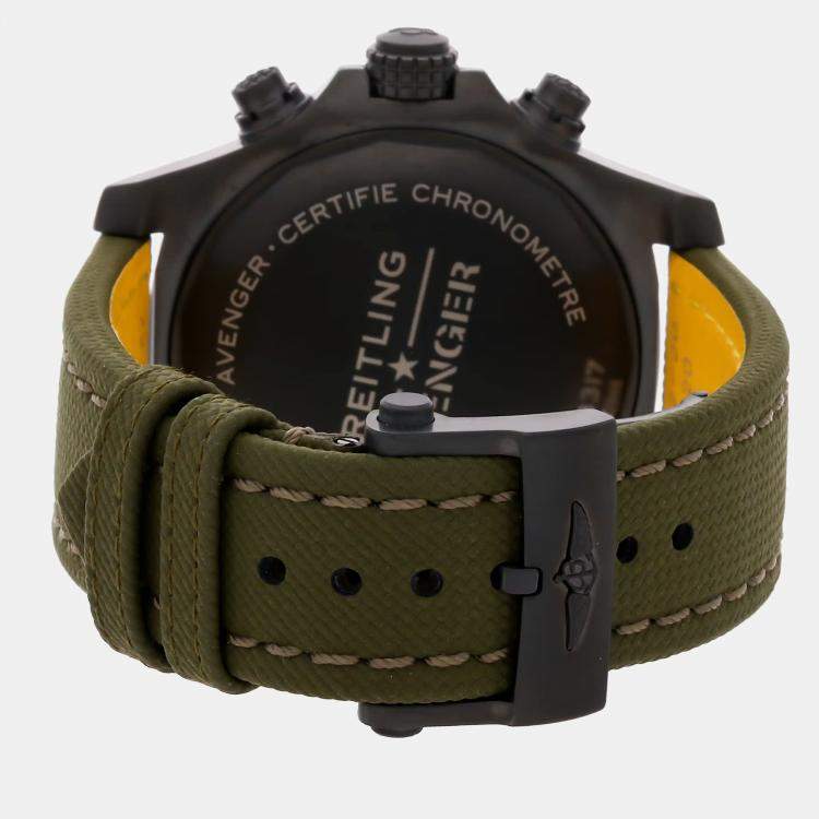 Pre Owned Breitling Avenger  V13317101L1X2 Automatic Green Titanium Men’s Wristwatch 45 mm