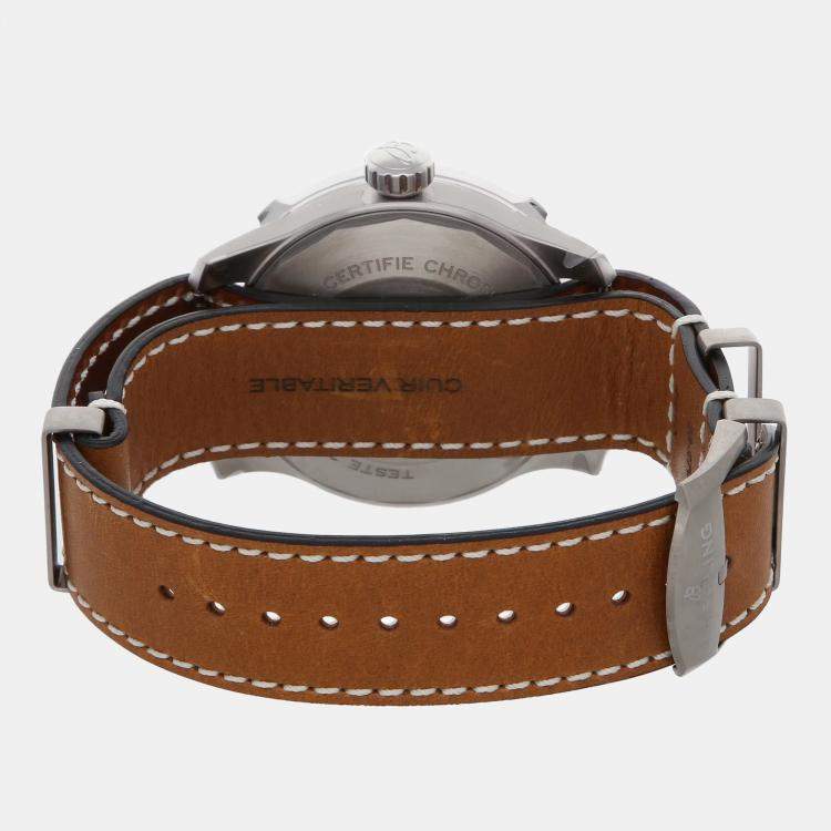 Pre Owned Breitling Aviator Super 8 B20 AB2040101B1X1 Automatic Black Stainless Steel Men’s Wristwatch 46 mm