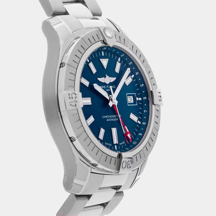 Pre Owned Breitling Avenger A32395101C1A1 Automatic Blue Stainless Steel Men’s Wristwatch 45 mm