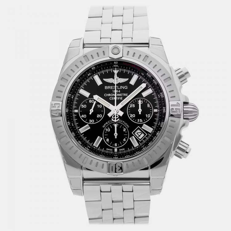 Pre Owned Breitling Chronomat AB0115111B1A1 Automatic Black Stainless Steel Men’s Wristwatch 44 mm