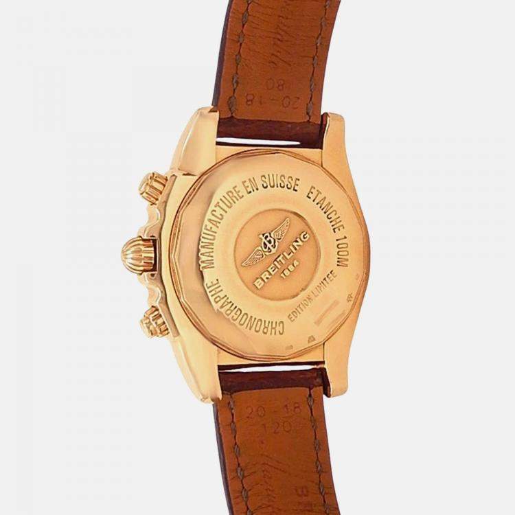 Pre Owned Breitling Chronomat HB0140 Automatic Mother of Pearl 18K Rose Gold Men’s Wristwatch 41 mm