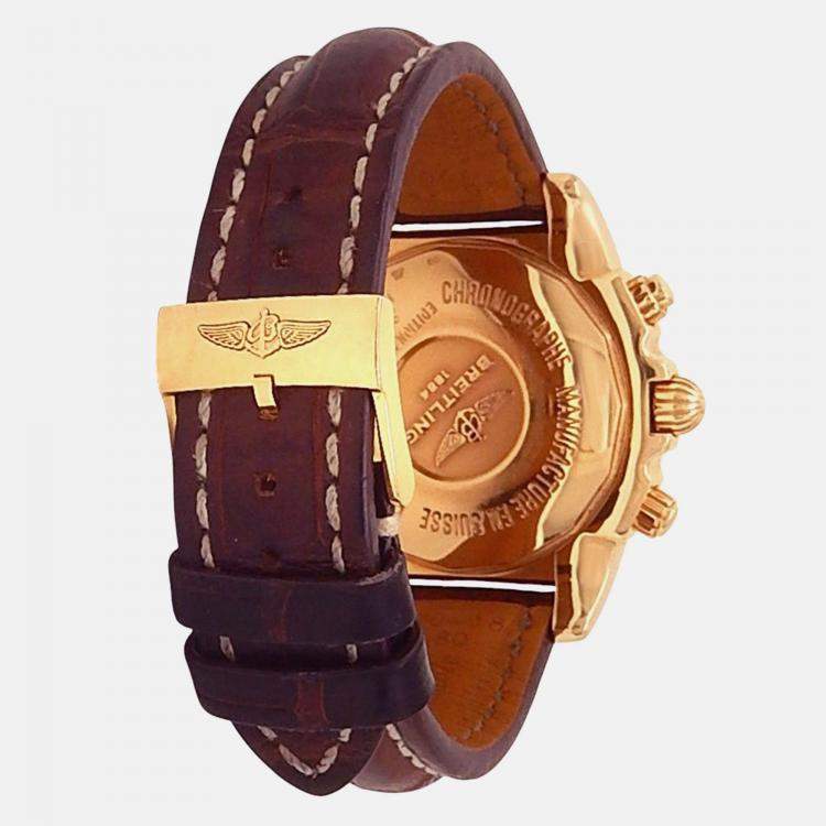 Pre Owned Breitling Chronomat HB0140 Automatic Mother of Pearl 18K Rose Gold Men’s Wristwatch 41 mm
