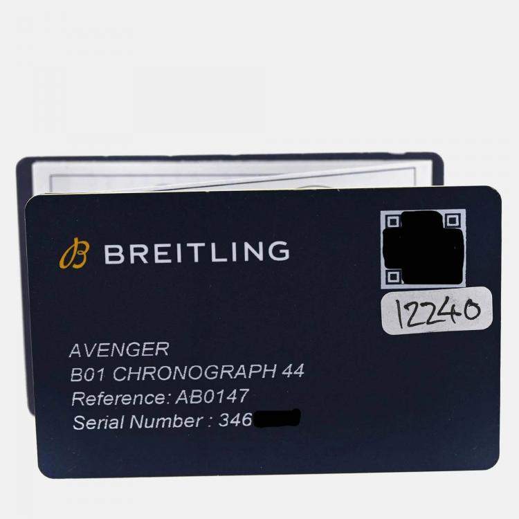 Pre Owned Breitling Avenger AB0147101A1A1 Automatic Brown Stainless Steel Men’s Wristwatch 44 mm